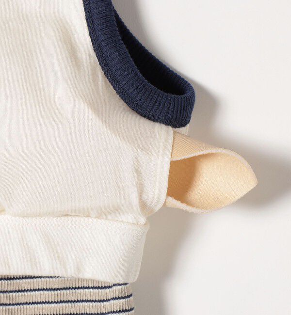 SHIPS any「Healthknit:〈洗濯機可能〉カップ付き リブ ボーダー タンクトップ」|インナー|