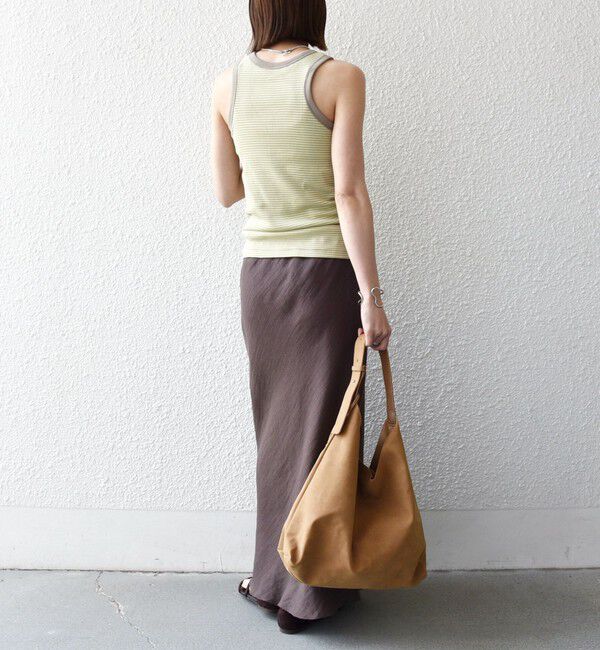 SHIPS any「Healthknit:〈洗濯機可能〉カップ付き リブ ボーダー タンクトップ」|インナー|