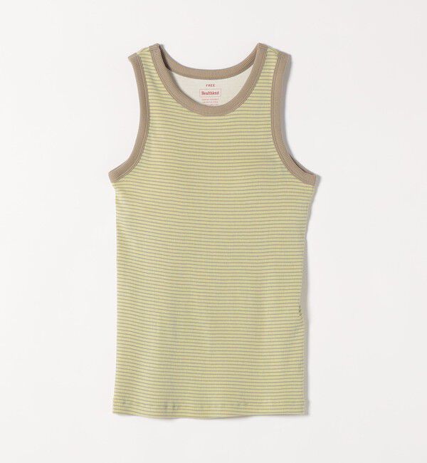 SHIPS any「Healthknit:〈洗濯機可能〉カップ付き リブ ボーダー タンクトップ」|インナー|