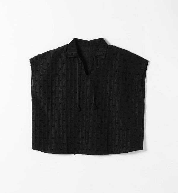 SHIPS any「《予約》SHIPS any:〈洗濯機可能〉ドット ジャカード タッセル スキッパー ブラウス」|シャツ・ブラウス|