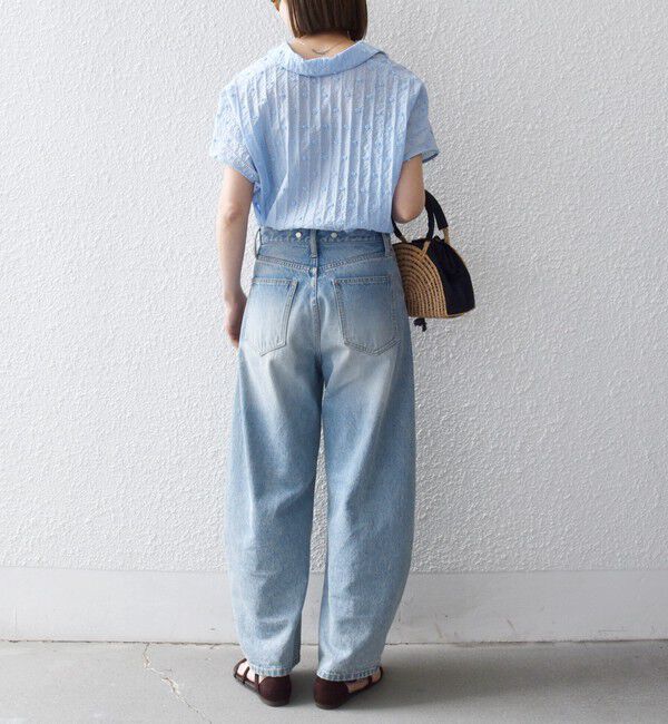 SHIPS any「《予約》SHIPS any:〈洗濯機可能〉ドット ジャカード タッセル スキッパー ブラウス」|シャツ・ブラウス|