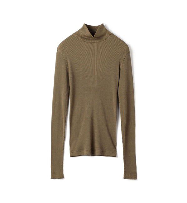 DES PRES「シルクコットンリブ ハイネックプルオーバー」|Tシャツ・カットソー|53 カーキ