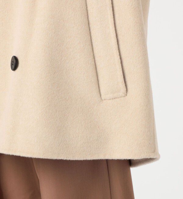 GALERIE VIE「ウールダブルフェイス カラーレス ショートトレンチコート」|ノーカラーコート|