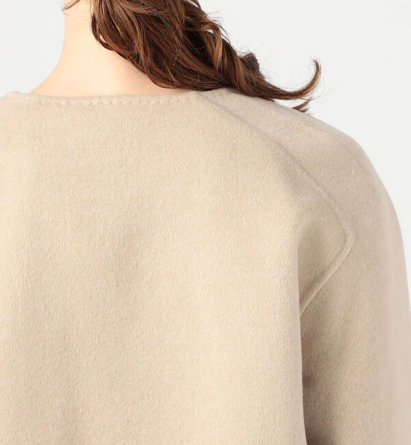 GALERIE VIE「ウールダブルフェイス カラーレス ショートトレンチコート」|ノーカラーコート|