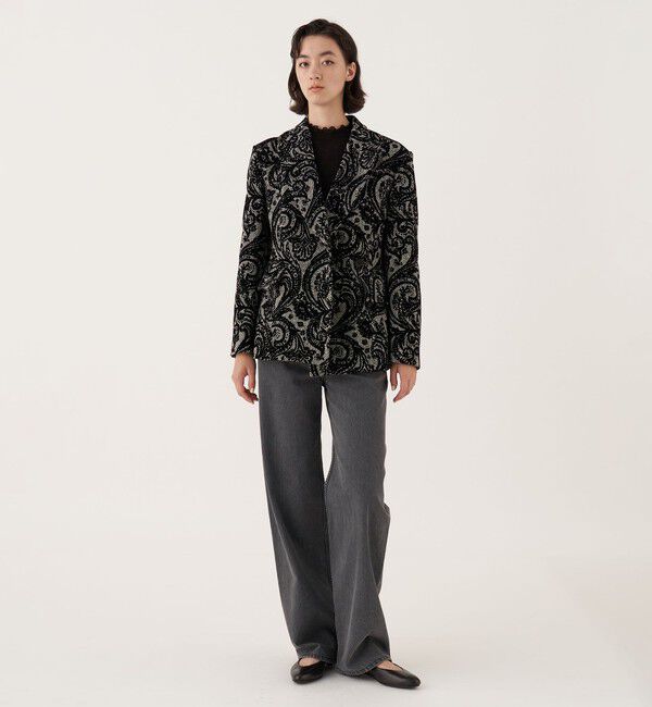 DES PRES「ペイズリーヘビーフロッキープリント テーラードジャケット」|テーラードジャケット|