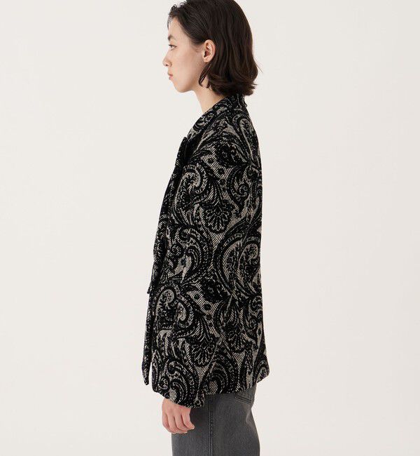 DES PRES「ペイズリーヘビーフロッキープリント テーラードジャケット」|テーラードジャケット|