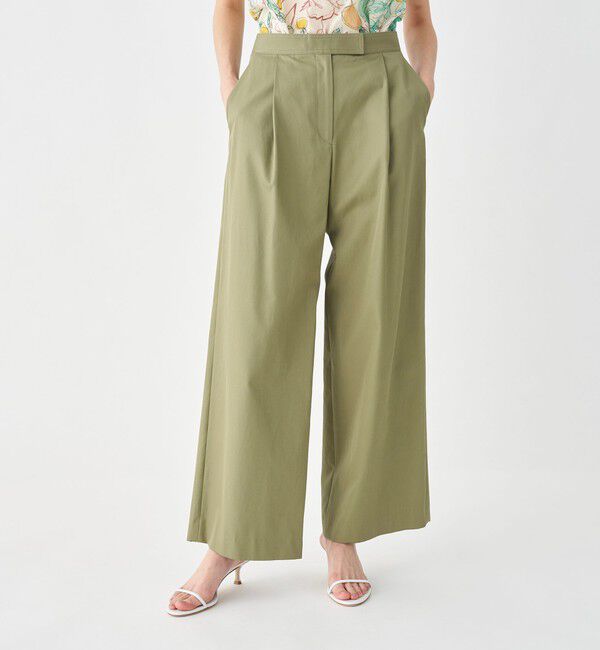 TOMORROWLAND collection「コットンギャバジン タックワイドパンツ」|その他|