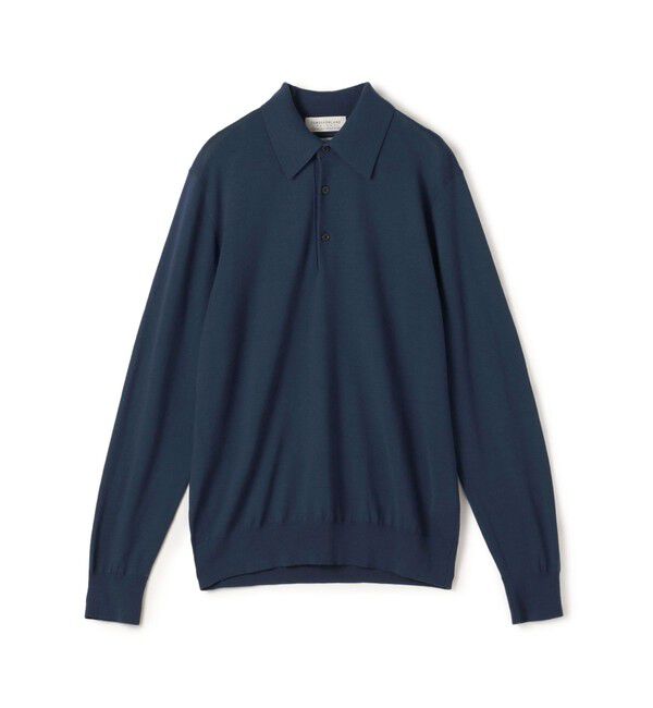 TOMORROWLAND MENS「TOMORROWLAND tricot スーパーファインメリノウール ニットポロシャツ」|ニット・セーター|67 ダークブルー