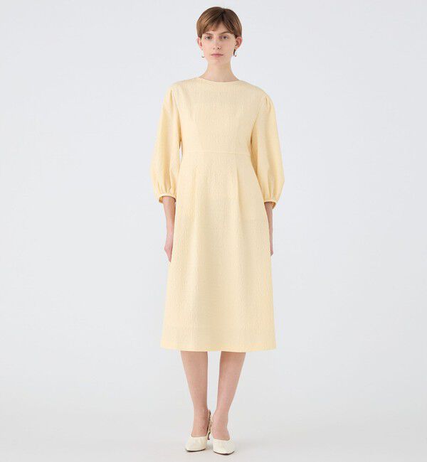 Ballsey「バブルジャカード パフスリーブワンピース」|ワンピース|