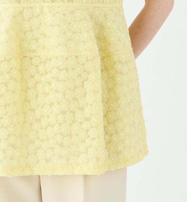 Ballsey「アリッサムカットジャカード バレルヘムブラウス」|シャツ・ブラウス|