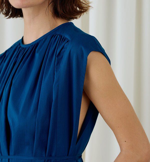 DES PRES「コットンシルクタイプライター スクエアスリーブワンピース」|ワンピース|