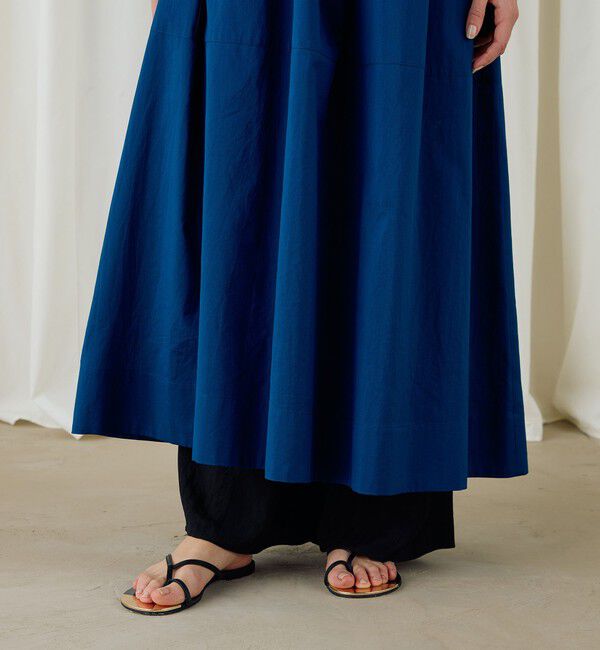 DES PRES「コットンシルクタイプライター スクエアスリーブワンピース」|ワンピース|