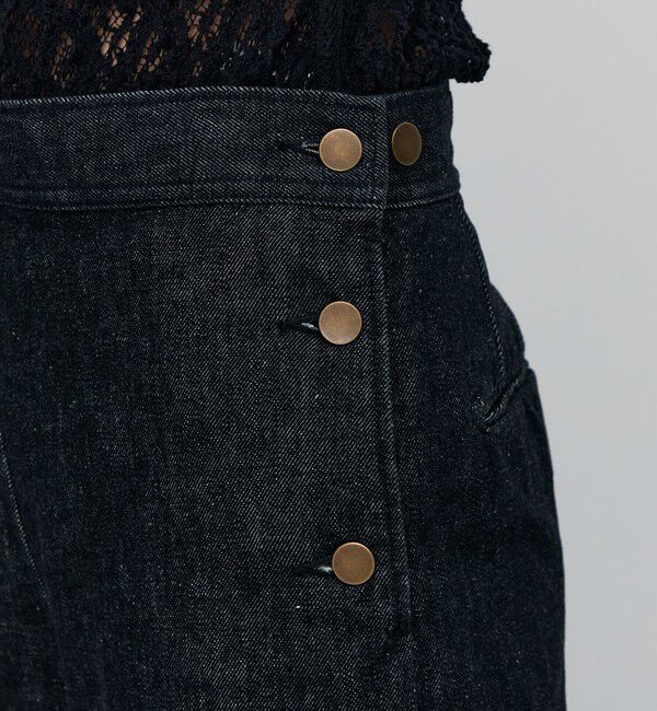 BACCA「ブラックデニム セーラーパンツ」|デニム|