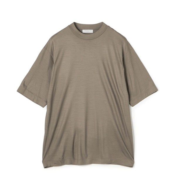 TOMORROWLAND MENS「ウールジャージー モックネック ハーフスリーブカットソー」|Tシャツ・カットソー|45 ベージュ