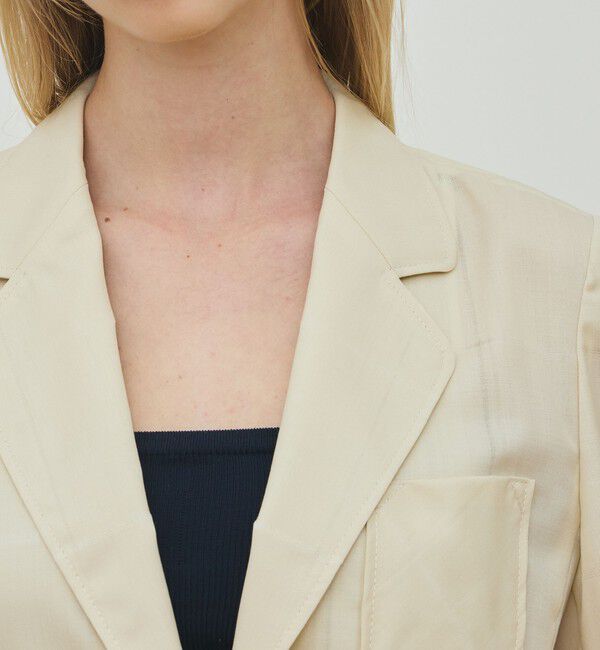 DES PRES「アキハチェックウール ラウンドラペルシングルジャケット」|テーラードジャケット|