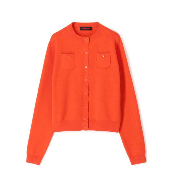 CABaN「コットンカシミヤ クルーネックカーディガン」|カーディガン|29 ダークオレンジ