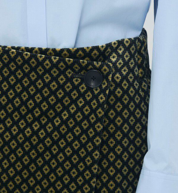 CABaN「コットンベルベット ジオメトリックプリントミニスカート」|スカート|