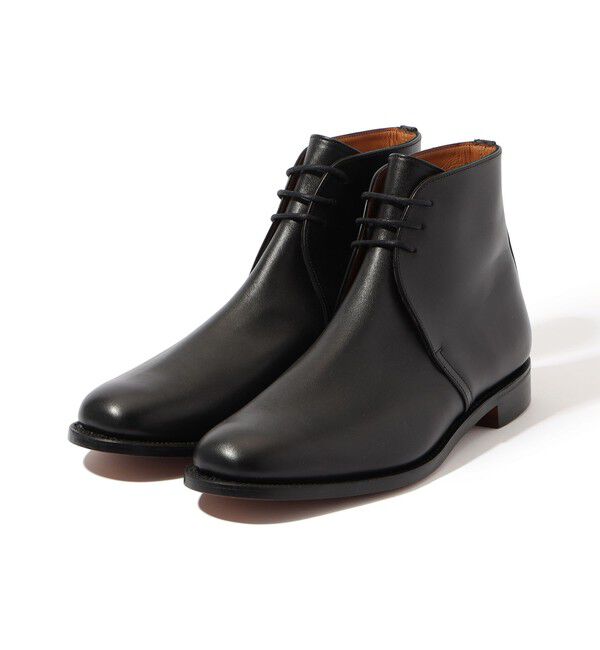TOMORROWLAND GOODS「【別注】SANDERS GEORGE BOOTS 3アイレットレースアップブーツ」|ショートブーツ|19 ブラック