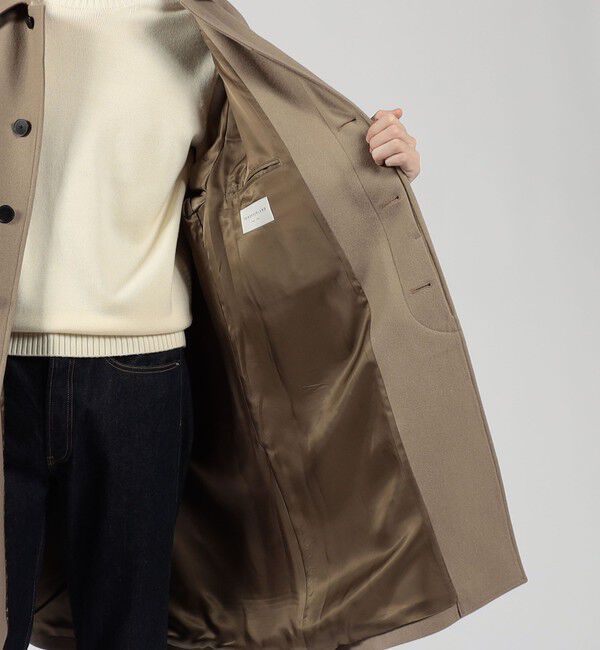 TOMORROWLAND MENS「ウールナイロン バルカラーコート」|ステンカラーコート|