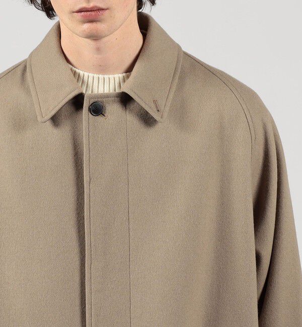 TOMORROWLAND MENS「ウールナイロン バルカラーコート」|ステンカラーコート|