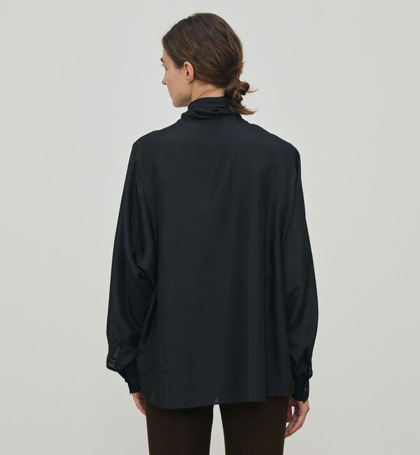 DES PRES「シルクハブタエ ボリュームタイブラウス」|シャツ・ブラウス|