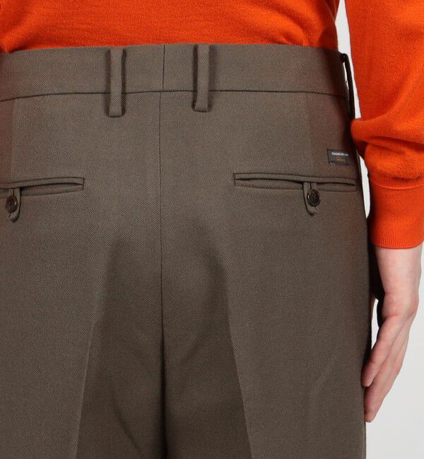 TOMORROWLAND MENS「ドライウールツイル 2プリーツワイドストレートバレルパンツ」|スラックス|
