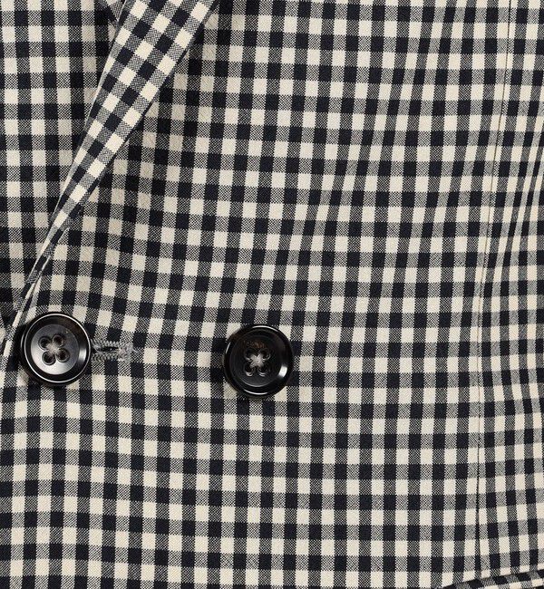 TOMORROWLAND MENS「TOMORROWLAND PILGRIM シルクカシミア ギンガムチェック ダブルブレステッド6Bジャケット」|テーラードジャケット|