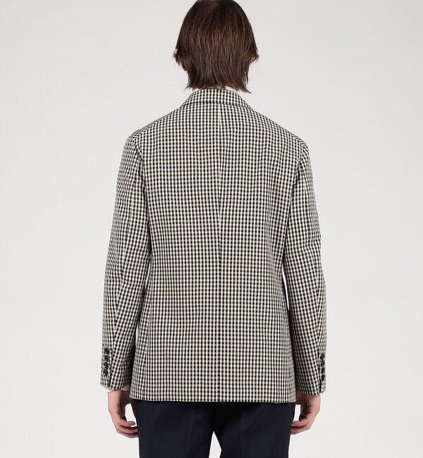 TOMORROWLAND MENS「TOMORROWLAND PILGRIM シルクカシミア ギンガムチェック ダブルブレステッド6Bジャケット」|テーラードジャケット|
