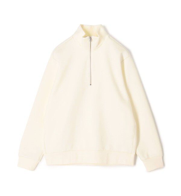 TOMORROWLAND MENS「スビンコットンダンボール ハーフジッププルオーバースウェット」|スウェット・ジャージ|11 ホワイト