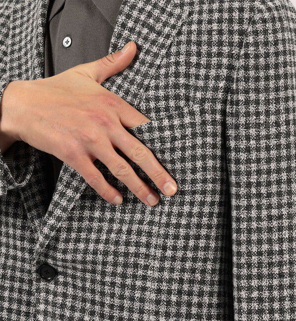 TOMORROWLAND MENS「ヴィスコースコットンポリエステル サマーブークレ シングルブレステッド2Bジャケット ANGELICO」|テーラードジャケット|