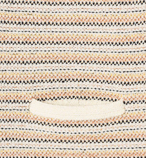 MACPHEE「ジャカードボーダー ハーフスリーブジャケット」|ノーカラージャケット|