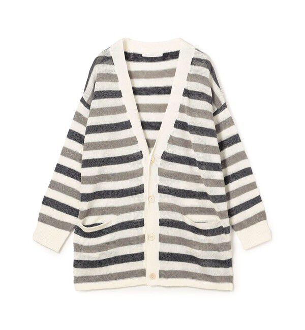 GALERIE VIE「リネンコード Vネックカーディガン」|カーディガン|14 グレー系