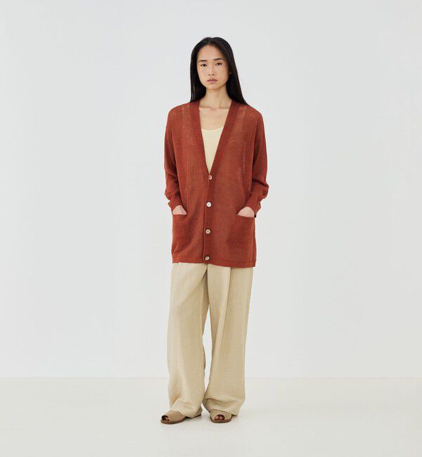 GALERIE VIE「リネンコード Vネックカーディガン」|カーディガン|