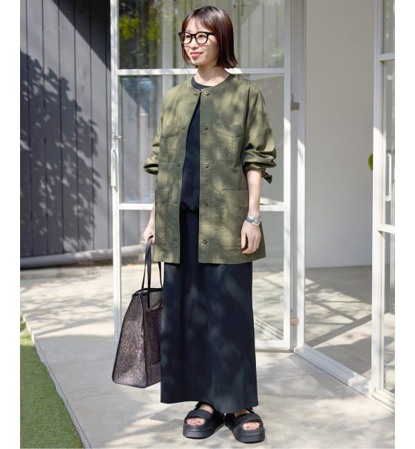 SLOBE IENA「《追加》ノーカラーサファリブルゾン」|その他|