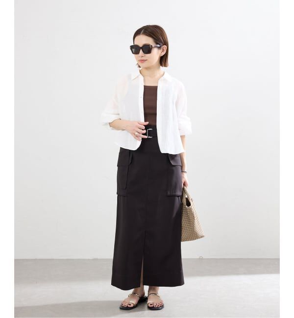 IENA「《新色/WEB限定/追加3》ラミーリヨセルショートシャツ」|シャツ・ブラウス|