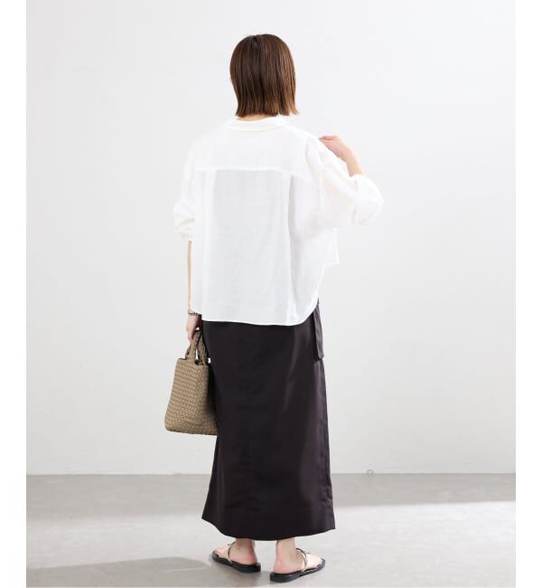 IENA「《新色/WEB限定/追加3》ラミーリヨセルショートシャツ」|シャツ・ブラウス|