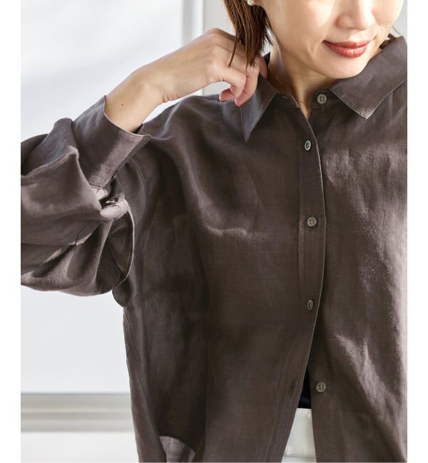 IENA「《新色/WEB限定/追加3》ラミーリヨセルショートシャツ」|シャツ・ブラウス|