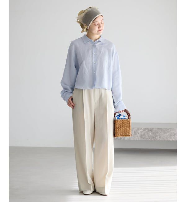 IENA「《新色/WEB限定/追加3》ラミーリヨセルショートシャツ」|シャツ・ブラウス|