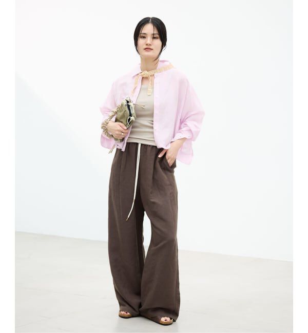 IENA「《新色/WEB限定/追加3》ラミーリヨセルショートシャツ」|シャツ・ブラウス|