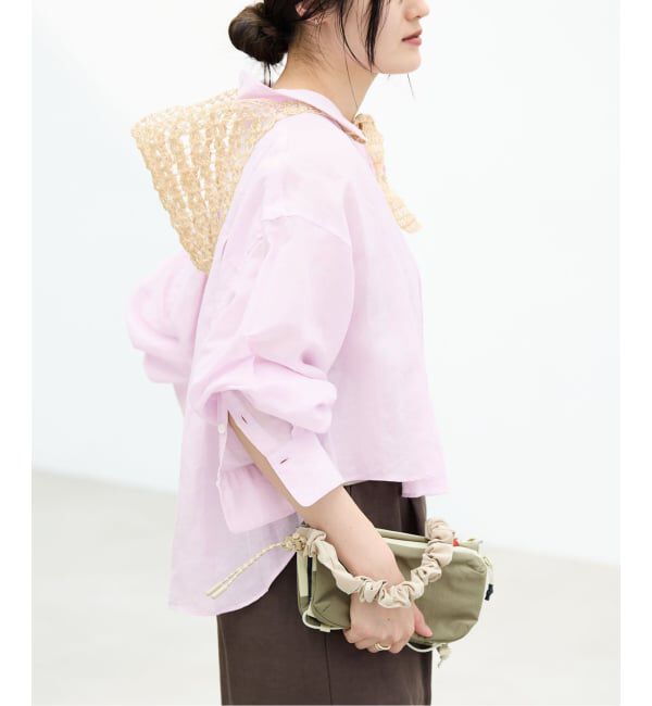 IENA「《新色/WEB限定/追加3》ラミーリヨセルショートシャツ」|シャツ・ブラウス|