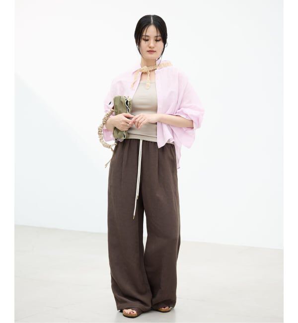 IENA「《新色/WEB限定/追加3》ラミーリヨセルショートシャツ」|シャツ・ブラウス|