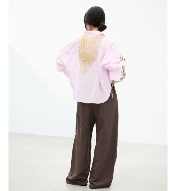 IENA「《新色/WEB限定/追加3》ラミーリヨセルショートシャツ」|シャツ・ブラウス|