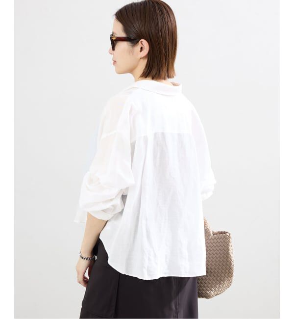 IENA「《新色/WEB限定/追加3》ラミーリヨセルショートシャツ」|シャツ・ブラウス|