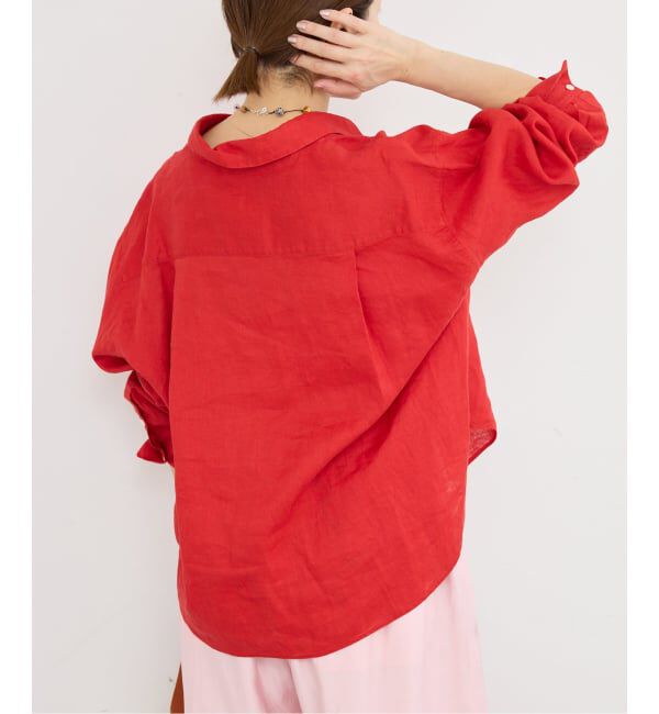 IENA「リネンワイドショートシャツ」|シャツ・ブラウス|