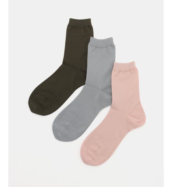 IENA「babaco/ババコ 3Pairs of colors Socks 靴下」|ソックス|ピンク