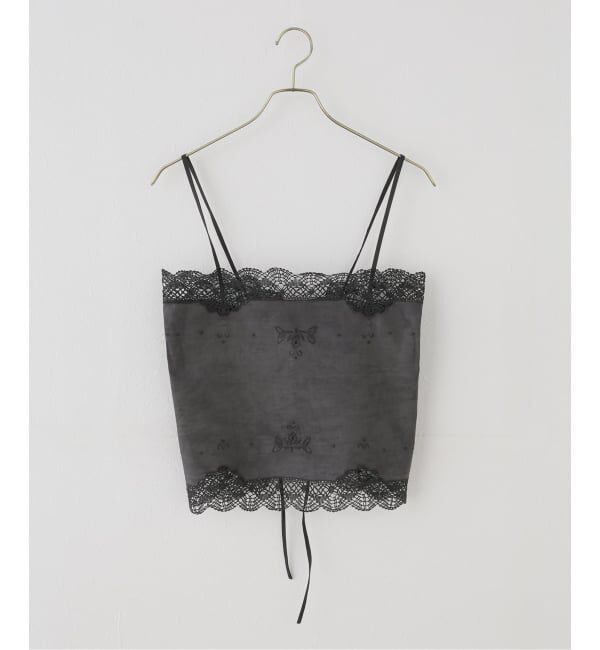 IENA LA BOUCLE「HERITER bobbin lace oval キャミソール H0-00-3086」|シャツ・ブラウス|ブラック A