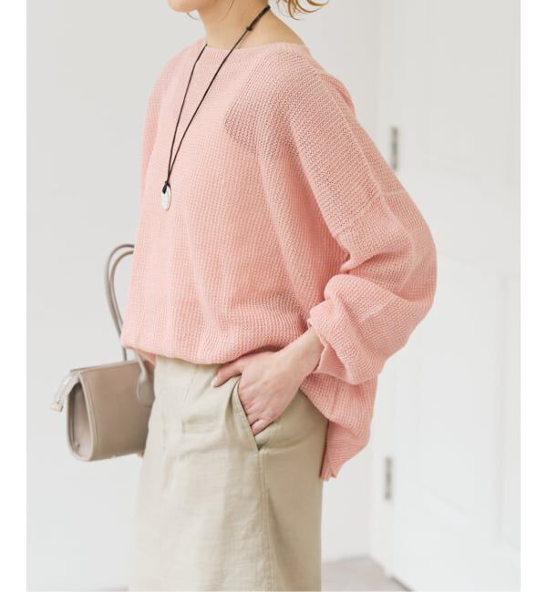 Spick and Span「コットンリネンギマリンクスルーズプルオーバー」|ニット・セーター|