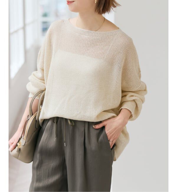 Spick and Span「コットンリネンギマリンクスルーズプルオーバー」|ニット・セーター|