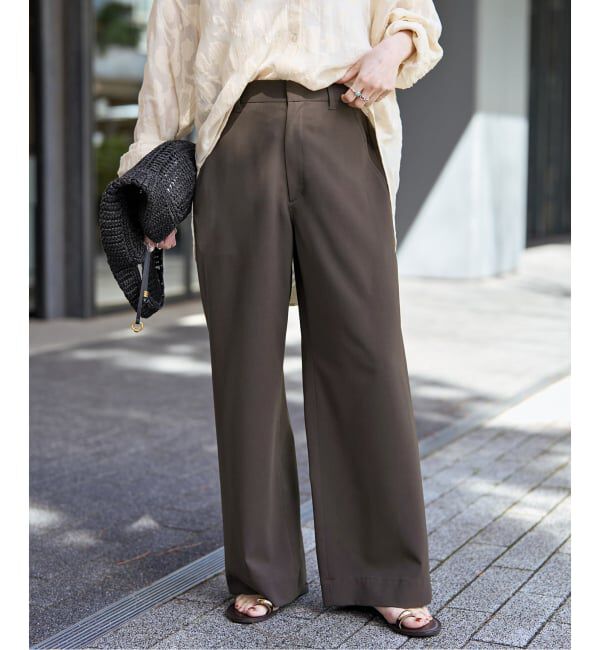 Spick and Span「《追加2予約》ドライストレッチイージーパンツ」|スラックス|