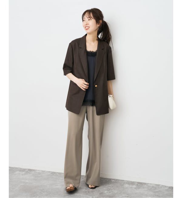 Spick and Span「《追加2予約》ドライストレッチイージーパンツ」|スラックス|